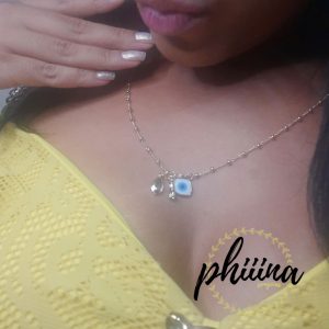 COLAR RESINO CONCHA/ FIGA E OLHO GREGO